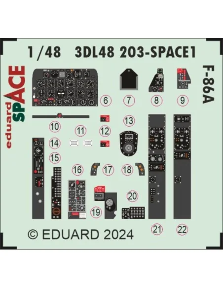 F-86A SPACE CLEAR PROP, 1/48 - Eduard Accessories 3DL48203