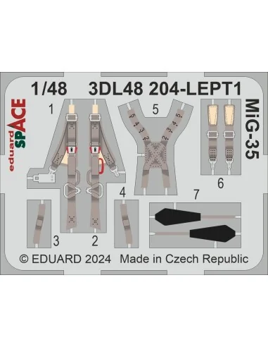 MiG-35 SPACE HOBBY BOSS, 1/48 - Eduard Accessories 3DL48204