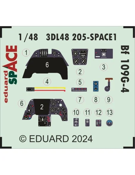 Bf 109G-4 SPACE EDUARD, 1/48 - Eduard Accessories 3DL48205