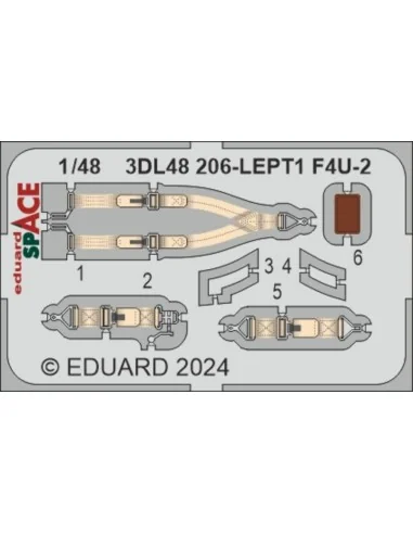 F4U-2 SPACE HOBBY BOSS, 1/48 - Eduard Accessories 3DL48206