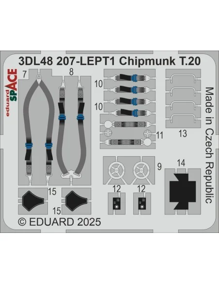 Chipmunk T.20 SPACE AIRFIX, 1/48 - Eduard Accessories 3DL48207