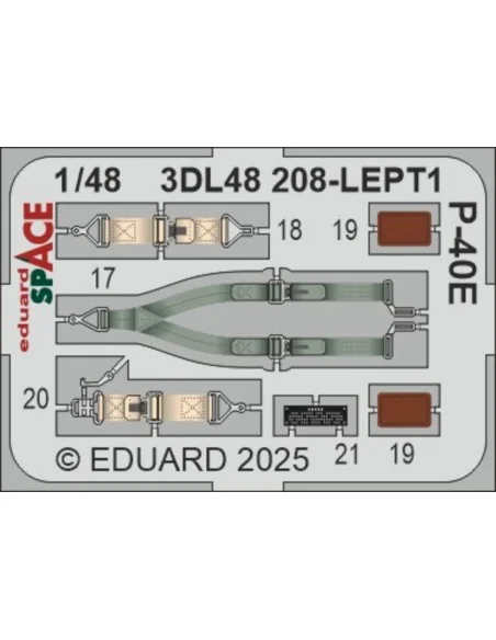 P-40E SPACE EDUARD, 1/48 - Eduard Accessories 3DL48208