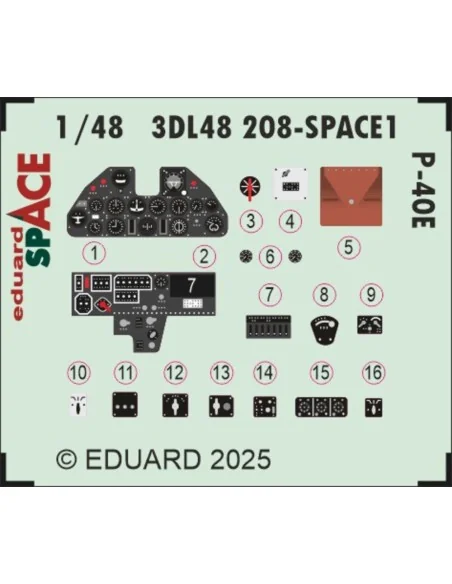 [NO_DESC] P-40E SPACE EDUARD, 1/48 - Eduard Accessories 3DL48208
