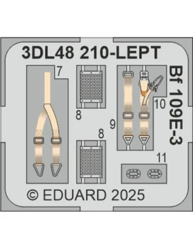 [NO_DESC] Bf 109E-3 SPACE HOBBY BOSS, 1/48 - Eduard Accessories 3DL...