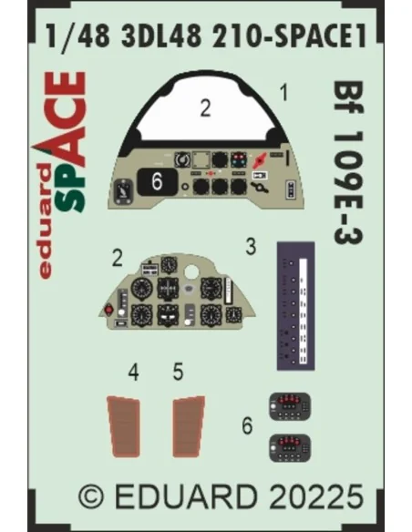 [NO_DESC] Bf 109E-3 SPACE HOBBY BOSS, 1/48 - Eduard Accessories 3DL...