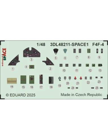 [NO_DESC] F4F-4 SPACE ACADEMY, 1/48 - Eduard Accessories 3DL48211