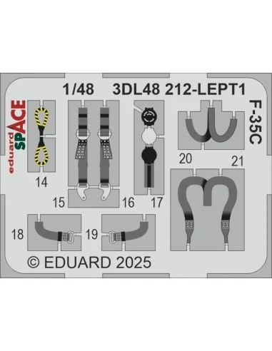 [NO_DESC] F-35C SPACE TAMIYA, 1/48 - Eduard Accessories 3DL48212