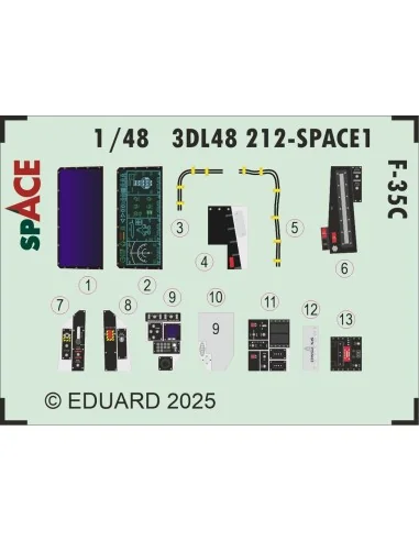 F-35C SPACE TAMIYA, 1/48 - Eduard Accessories 3DL48212