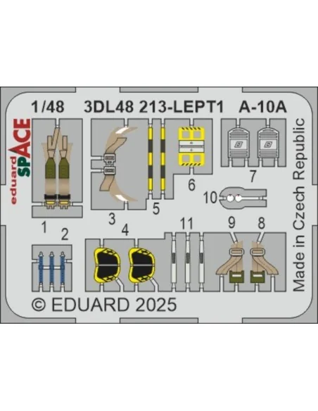 A-10A SPACE GREAT WALL HOBBY, 1/48 - Eduard Accessories 3DL48213