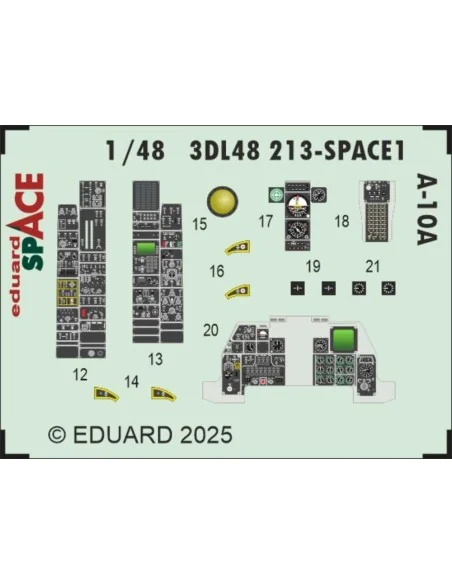 A-10A SPACE GREAT WALL HOBBY, 1/48 - Eduard Accessories 3DL48213