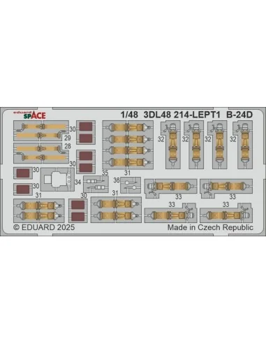 B-24D SPACE HOBBY BOSS, 1/48 - Eduard Accessories 3DL48214