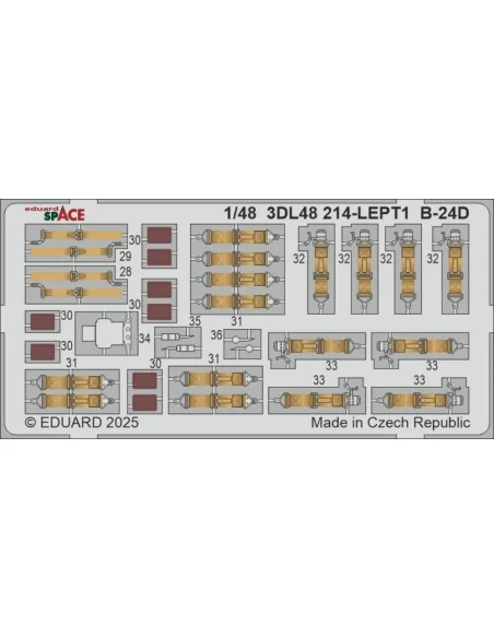 B-24D SPACE HOBBY BOSS, 1/48 - Eduard Accessories 3DL48214