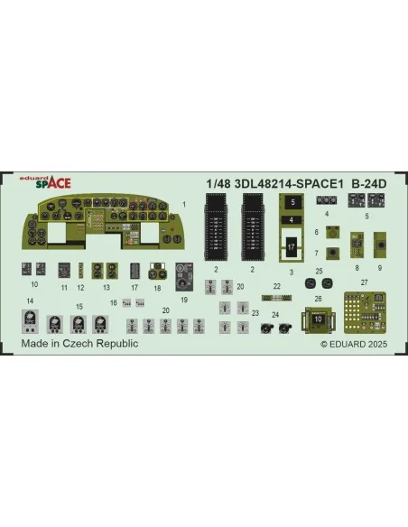 [NO_DESC] B-24D SPACE HOBBY BOSS, 1/48 - Eduard Accessories 3DL48214