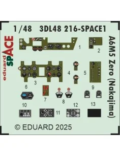 A6M5 Zero (Nakajima) SPACE FINE MOLDS, 1/48 - Eduard Accessories 3D... 2