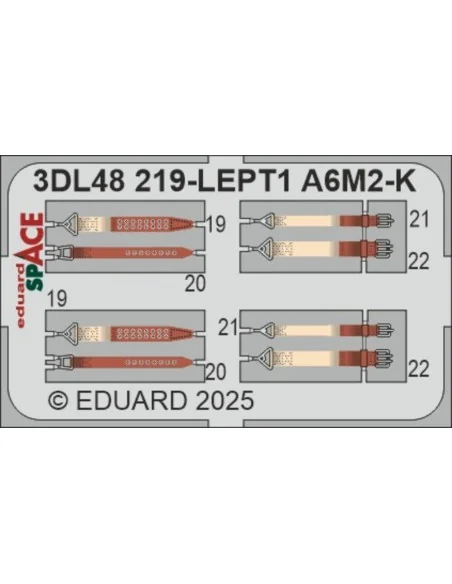 A6M2-K SPACE EDUARD, 1/48 - Eduard Accessories 3DL48219