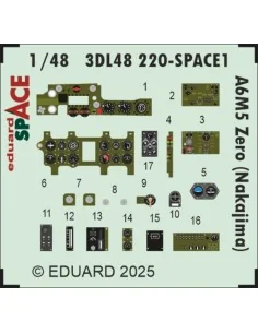 A6M5 Zero (Nakajima) SPACE EDUARD, 1/48 - Eduard Accessories 3DL48220 2