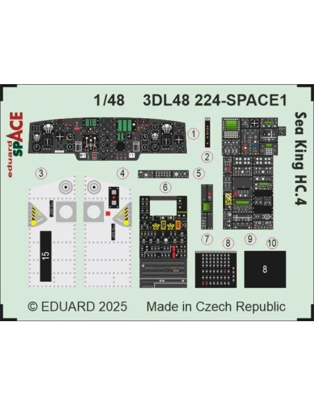 Sea King HC.4 SPACE AIRFIX, 1/48 - Eduard Accessories 3DL48224
