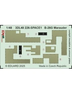 B-26G Marauder cockpit insulation & armour plates SPACE ICM, 1/48 -...