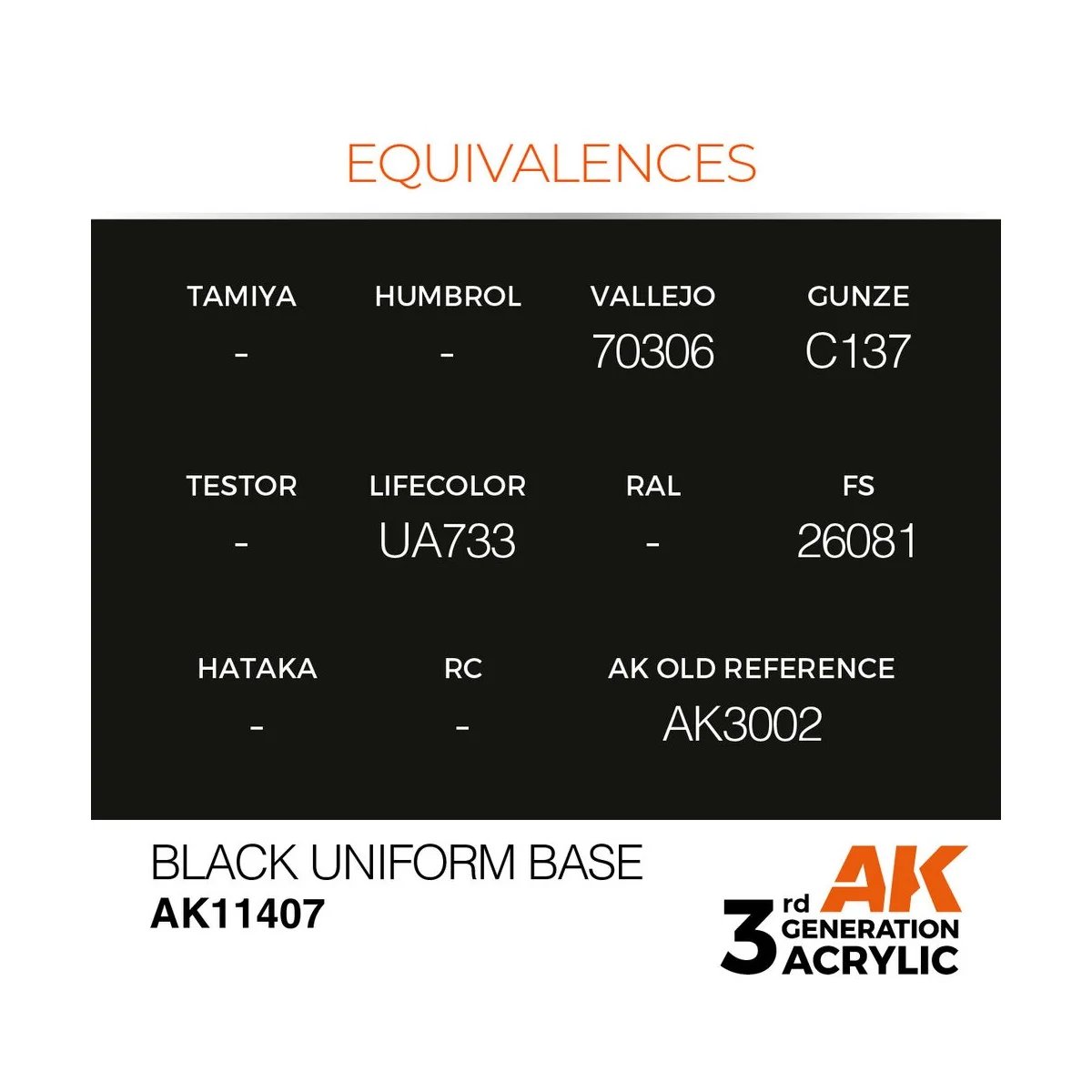 Black Uniform Base - AK Interactive AK11407