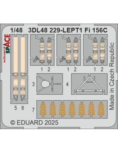[NO_DESC] Fi 156C SPACE TAMIYA, 1/48 - Eduard Accessories 3DL48229