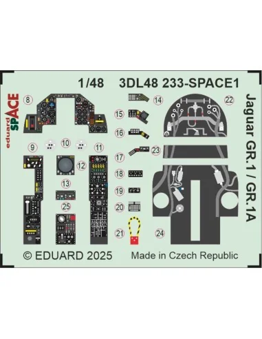 Jaguar GR.1 / GR.1A SPACE AIRFIX, 1/48 - Eduard Accessories 3DL48233