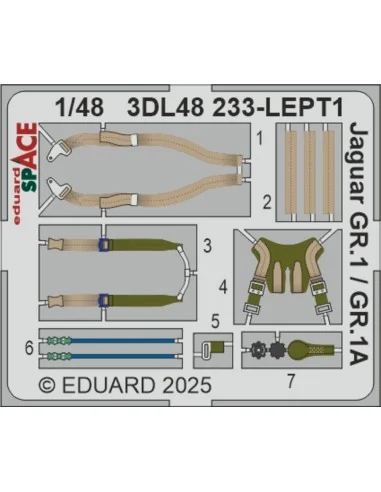 Jaguar GR.1 / GR.1A SPACE AIRFIX, 1/48 - Eduard Accessories 3DL48233