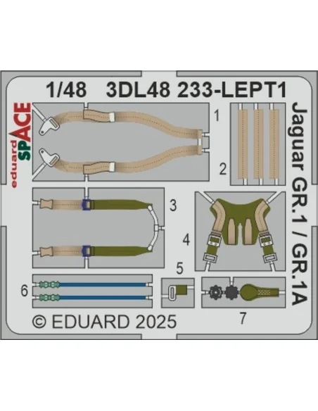 Jaguar GR.1 / GR.1A SPACE AIRFIX, 1/48 - Eduard Accessories 3DL48233
