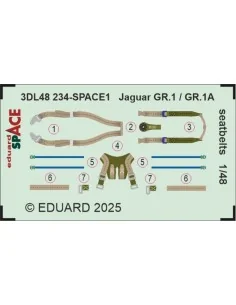 Jaguar GR.1 / GR.1A seatbelts SPACE AIRFIX, 1/48 - Eduard Accessori...
