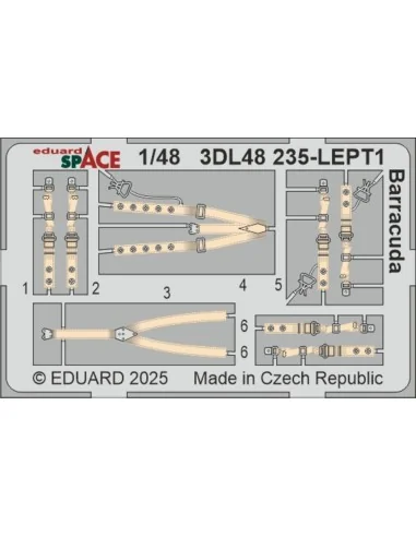 Barracuda SPACE TRUMPETER, 1/48 - Eduard Accessories 3DL48235