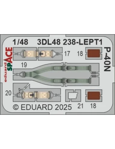 P-40N SPACE EDUARD, 1/48 - Eduard Accessories 3DL48238