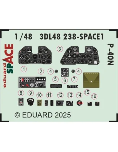 [NO_DESC] P-40N SPACE EDUARD, 1/48 - Eduard Accessories 3DL48238