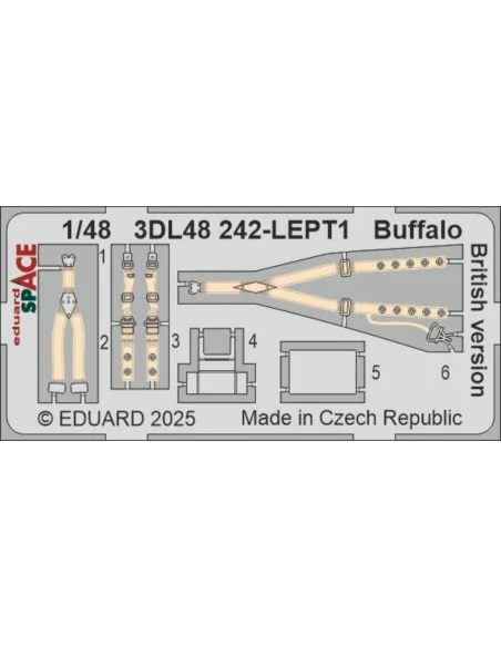 Buffalo British version SPACE TAMIYA, 1/48 - Eduard Accessories 3DL...