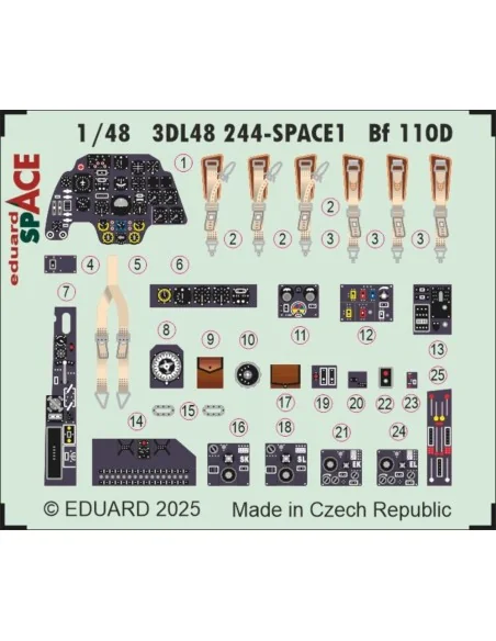 Bf 110D SPACE EDUARD, 1/48 - Eduard Accessories 3DL48244