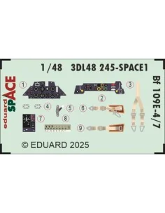 [NO_DESC] Bf 109E-4/7 SPACE TAMIYA, 1/48 - Eduard Accessories 3DL48245