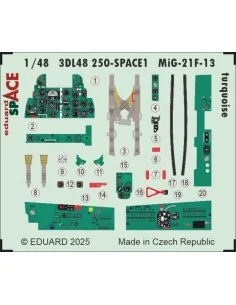 MiG-21F-13 turquoise SPACE 1/48 for Eduard, 1/48 - Eduard Accessori...