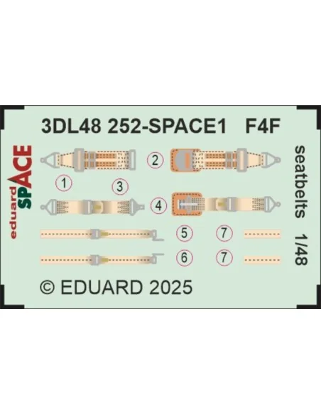 [NO_DESC] F4F seatbelts SPACE 1/48 for Eduard, 1/48 - Eduard Access...