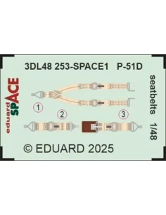 P-51D seatbelts SPACE 1/48 for Eduard, 1/48 - Eduard Accessories 3D...