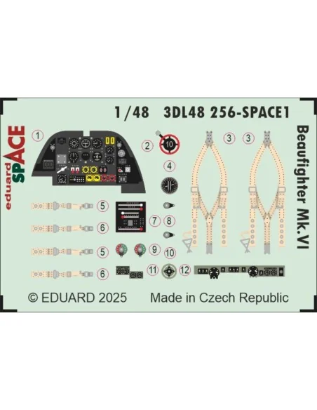 Beaufighter Mk.VI SPACE for Revell, 1/48 - Eduard Accessories 3DL48256