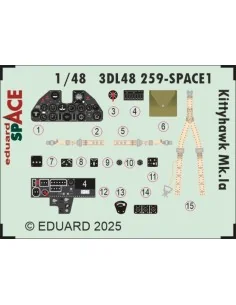 Kittyhawk Mk.Ia SPACE for Eduard, 1/48 - Eduard Accessories 3DL48259