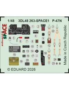 P-47N SPACE for Miniart, 1/48 - Eduard Accessories 3DL48263
