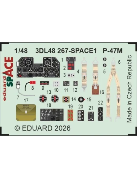 P-47M SPACE for Miniart, 1/48 - Eduard Accessories 3DL48267
