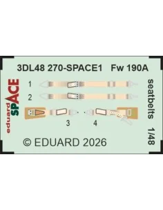 Fw 190A seatbelts SPACE, 1/48 - Eduard Accessories 3DL48270