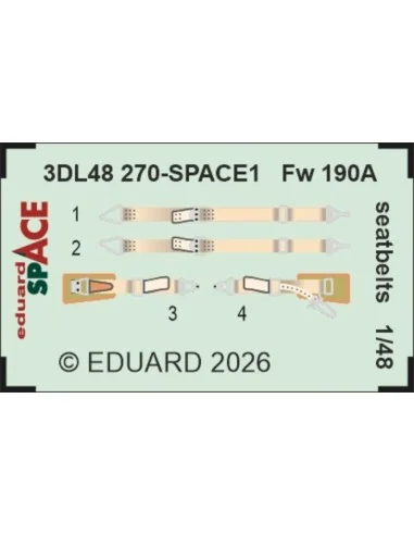 Fw 190A seatbelts SPACE, 1/48 - Eduard Accessories 3DL48270