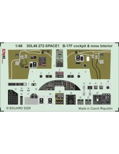 B-17F cockpit & nose interior SPACE for Revell, 1/48 - Eduard Acces...