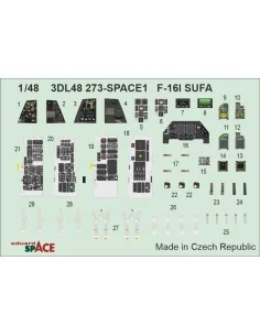 F-16I SUFA SPACE for Great Wall Hobby, 1/48 - Eduard Accessories 3D...