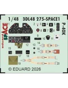 P-40K SPACE for Eduard, 1/48 - Eduard Accessories 3DL48275