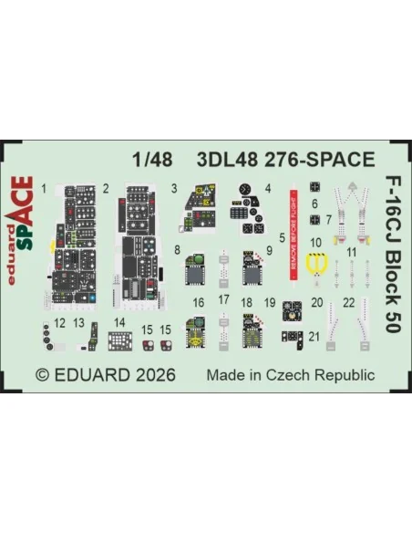[NO_DESC] F-16CJ Block 50 SPACE for Tamiya, 1/48 - Eduard Accessori...