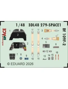 Bf 109F-2 SPACE for Eduard, 1/48 - Eduard Accessories 3DL48279