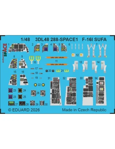F-16I SUFA SPACE for Kinetic, 1/48 - Eduard Accessories 3DL48288