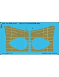 PBY-5A rear interior ribs & spars SPACE for ICM, 1/48 - Eduard Acce...